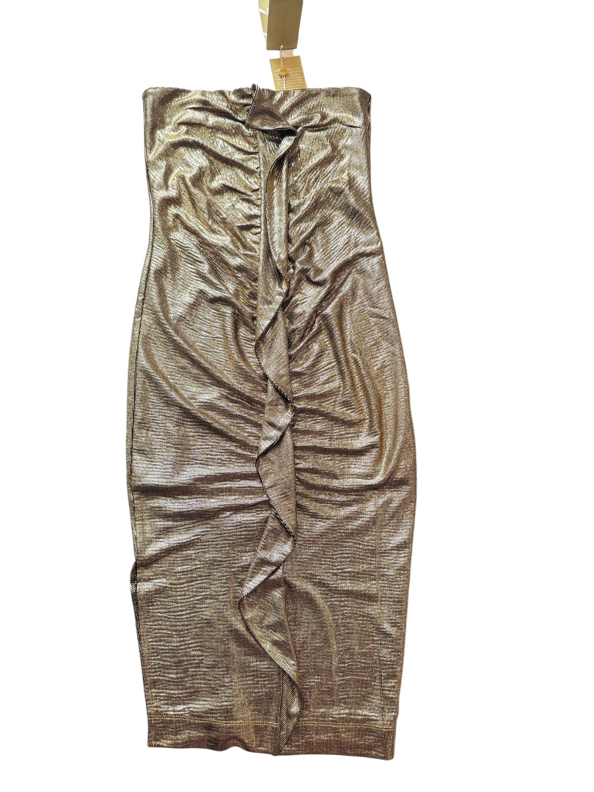 Melissa Odabash Metallic Gold Dress Size S