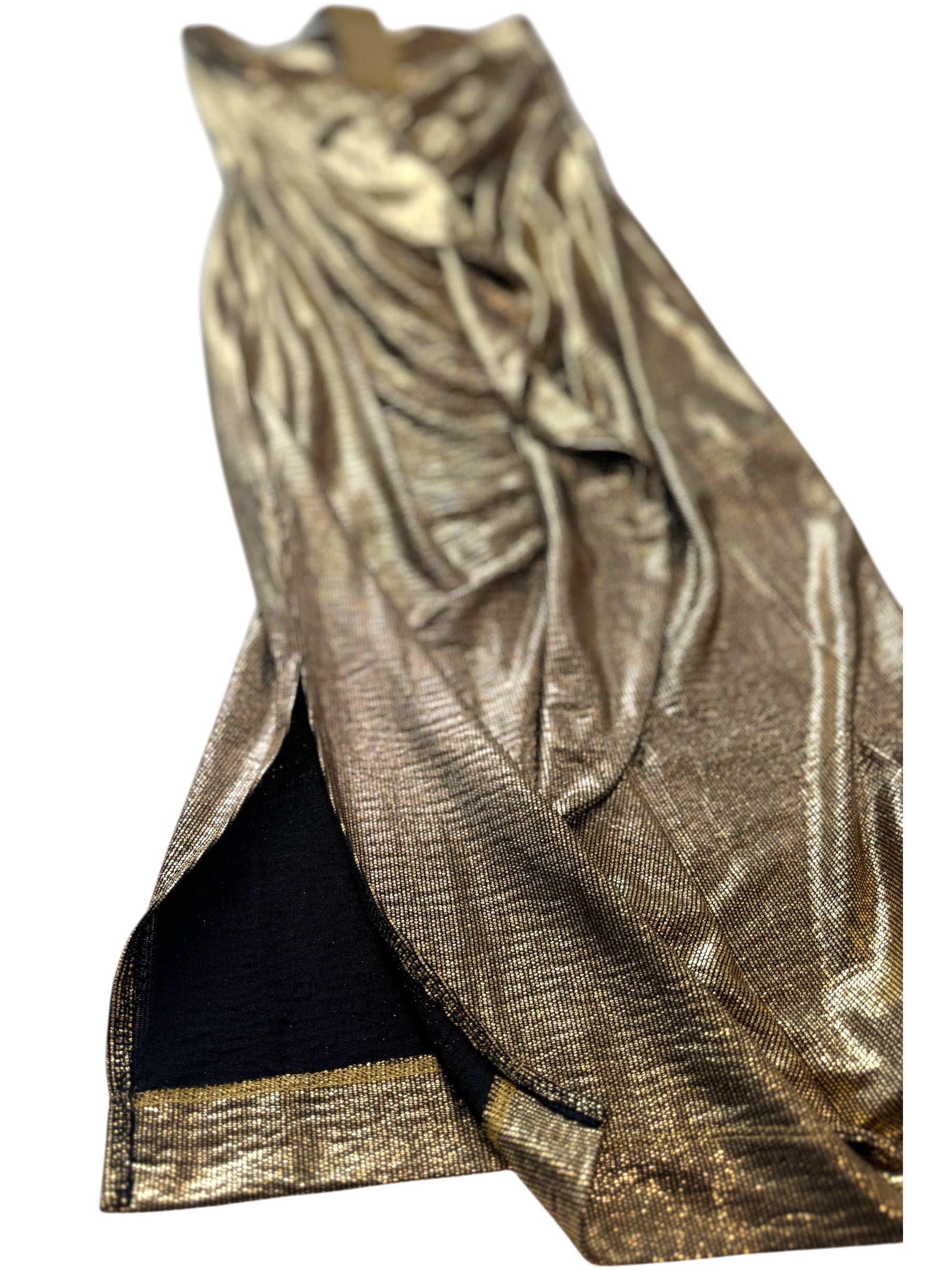 Melissa Odabash Metallic Gold Dress Size S