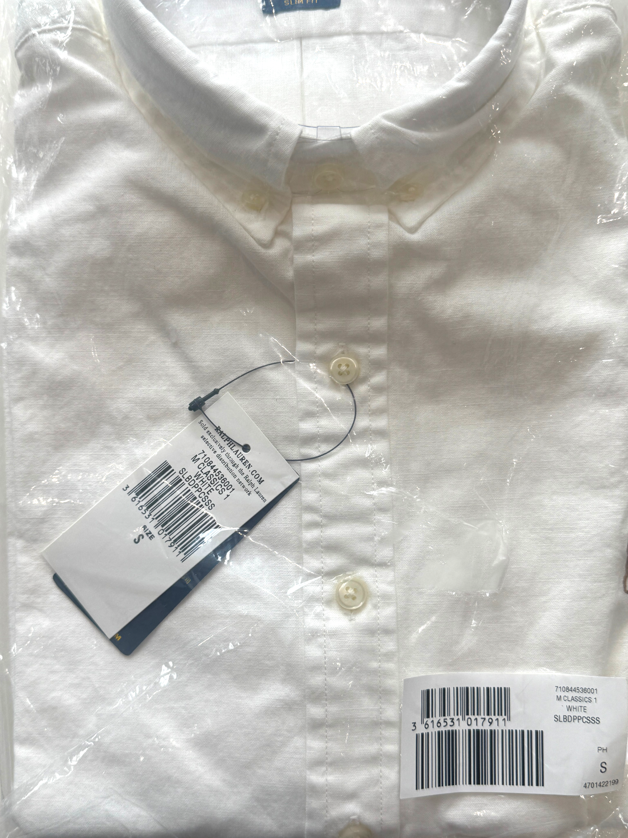 Polo Ralph Lauren Classic White Slim Fit Shirt Size S