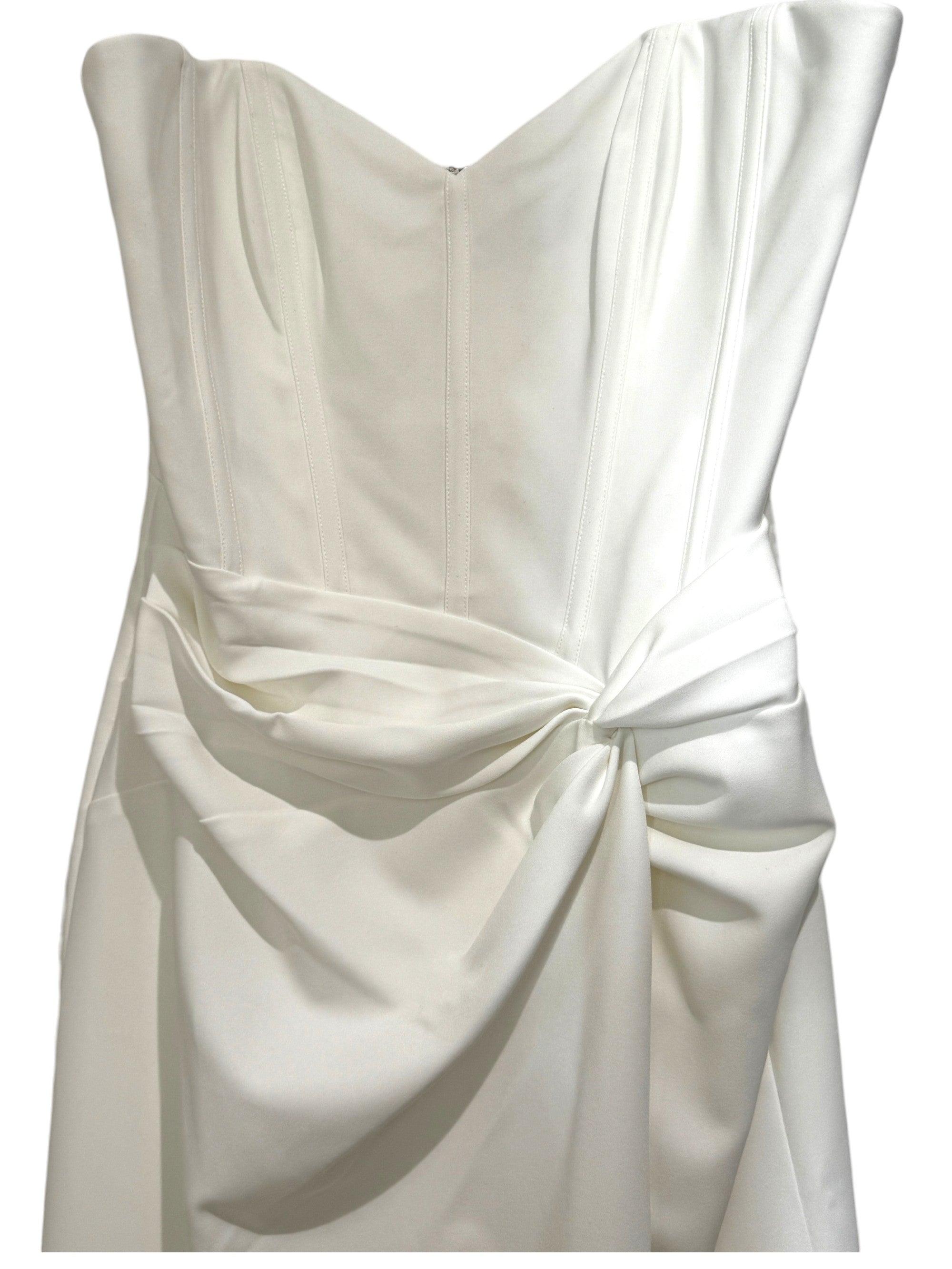 Marchessa Notte Strapless Twisted Stretch Crepe Maxi Dress Size 14 UK