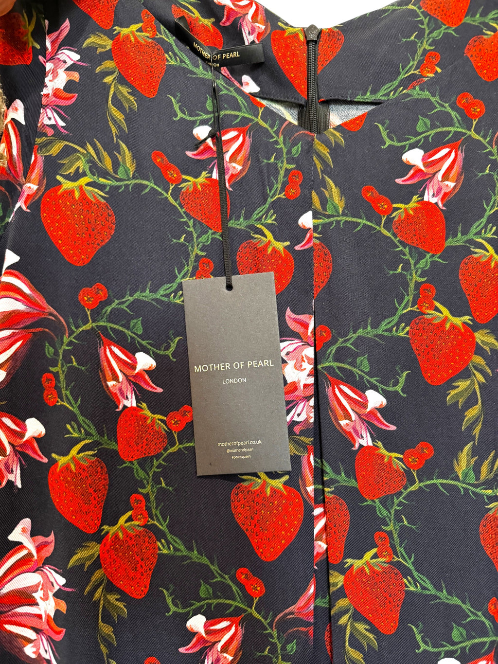 Mother of Pearl Strawberry Nora Dress Size 10 UK