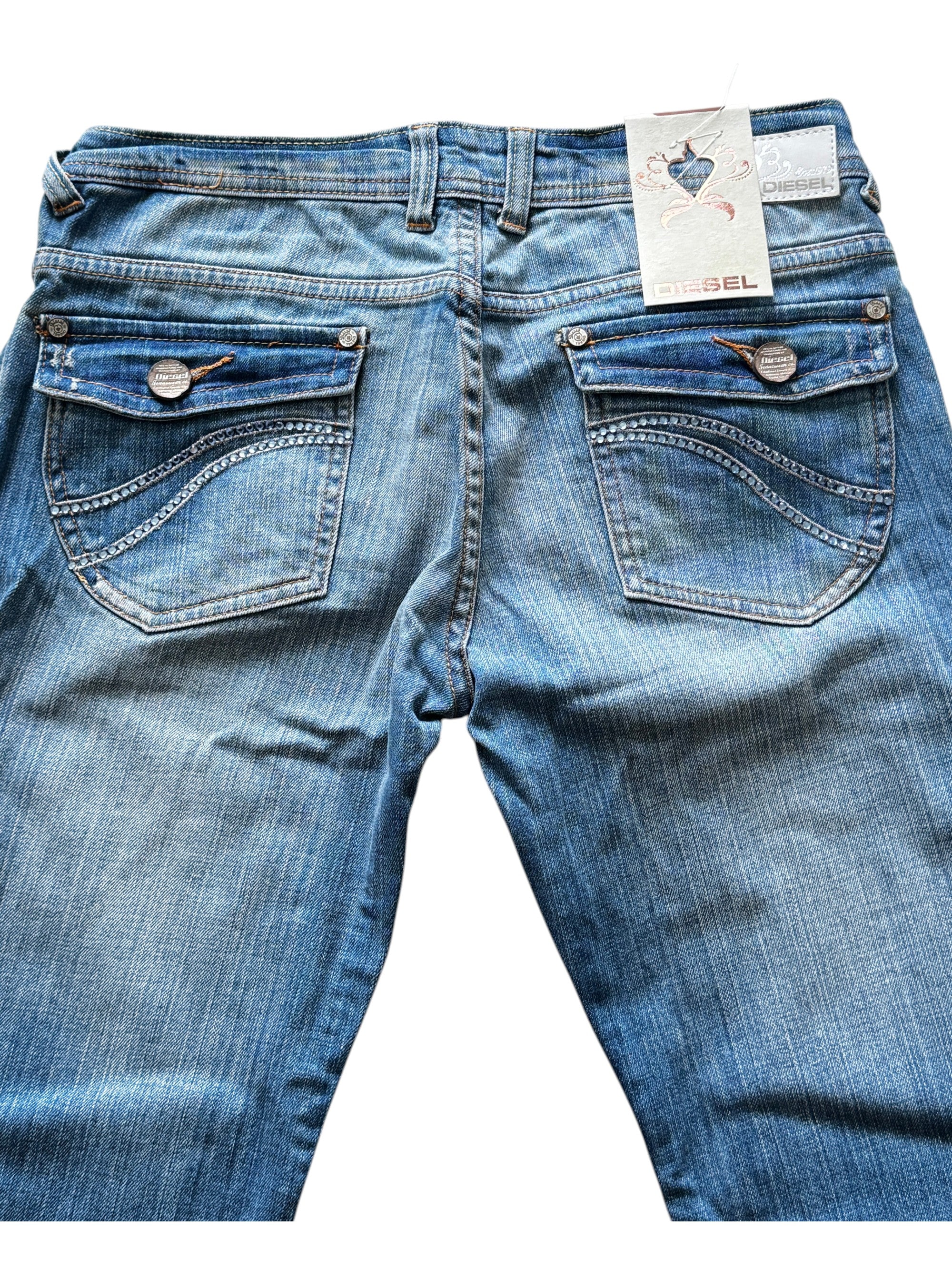 Diesel Light Blue Low Rise Bootcut Denim Jeans Size 30W