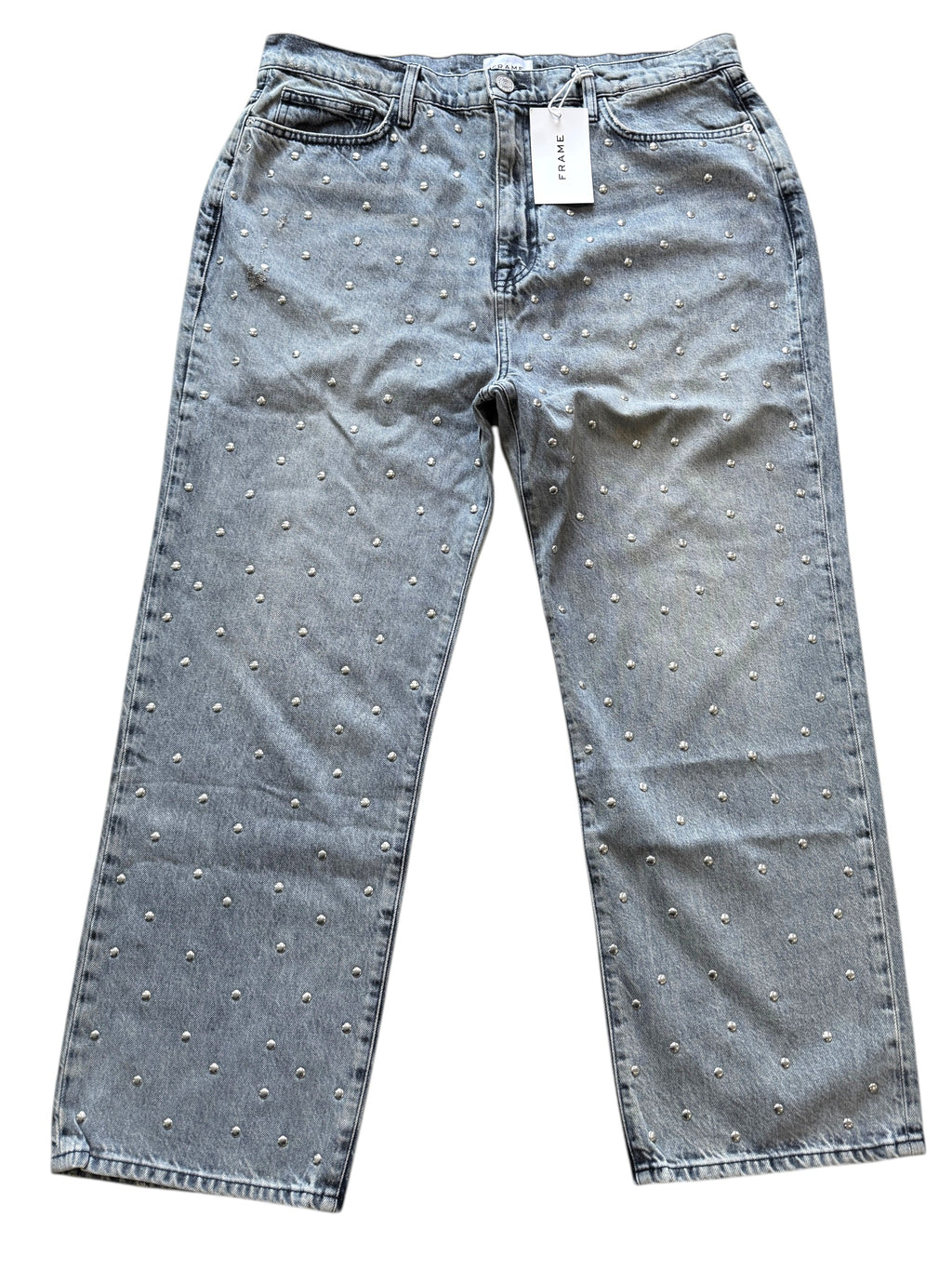 Frame Le Jane Crop Stud Jeans Size 32W