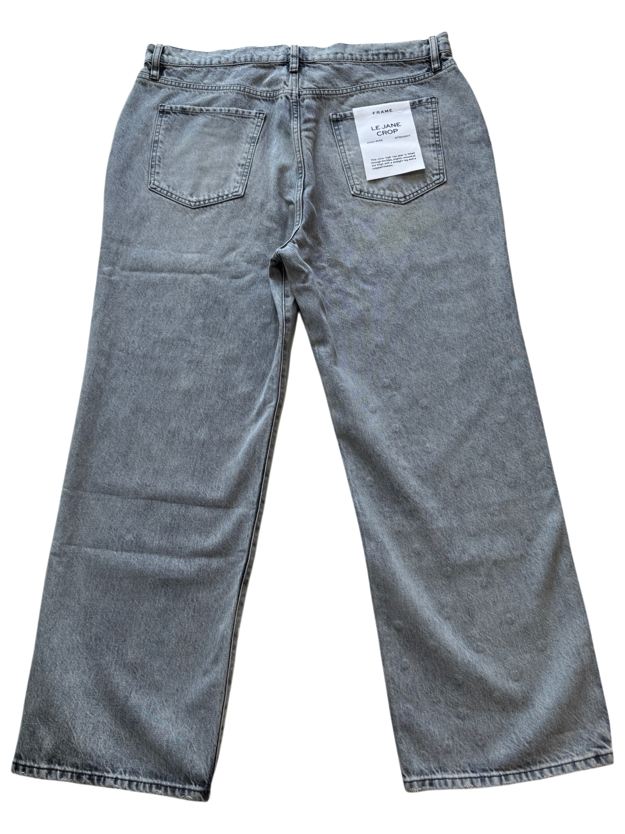 Frame Le Jane Crop Stud Jeans Size 32W