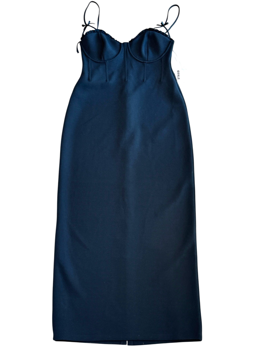 Staud Georgina Black Maxi Dress Size 16 UK