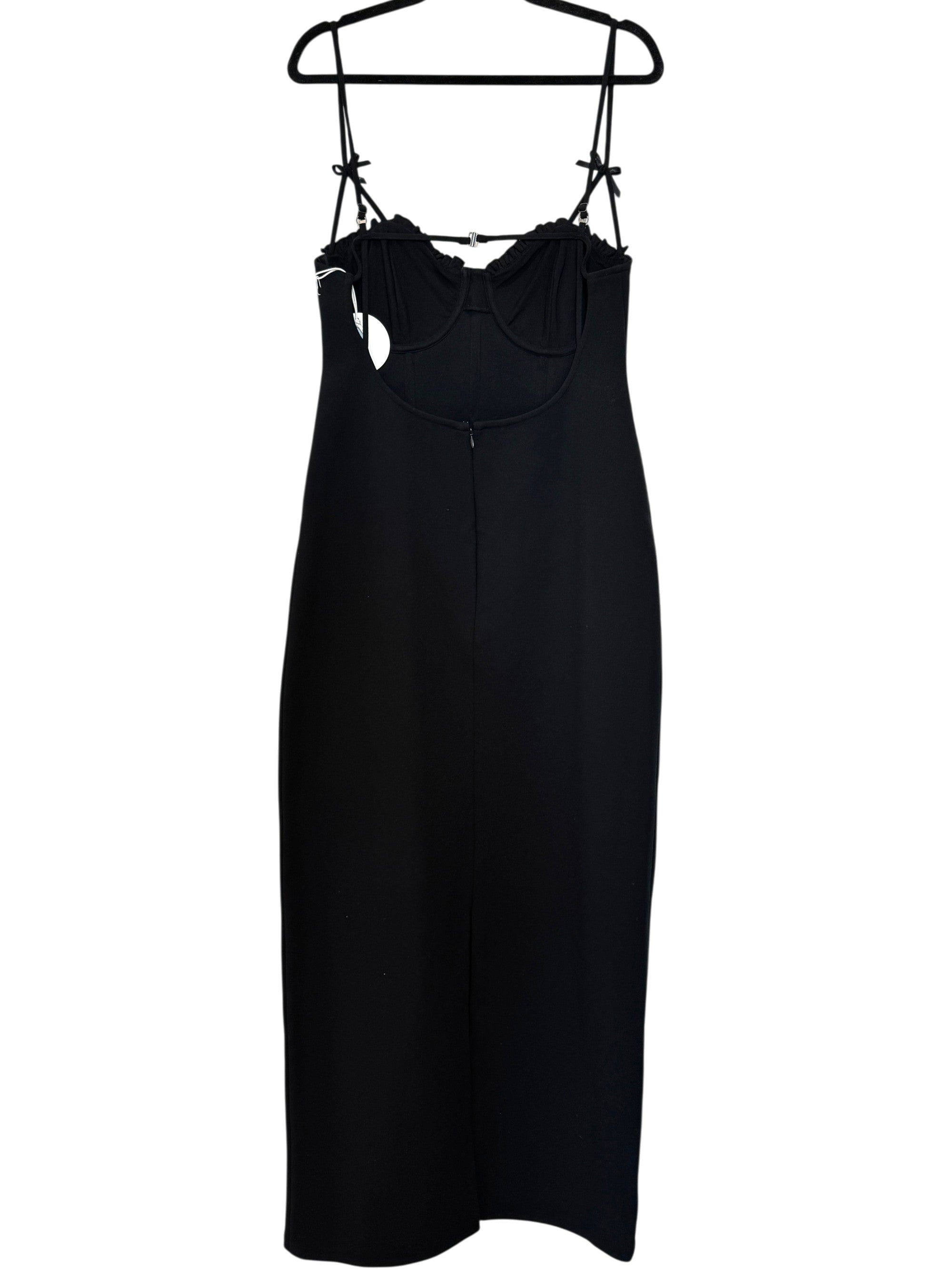 Staud Georgina Black Maxi Dress Size 16 UK