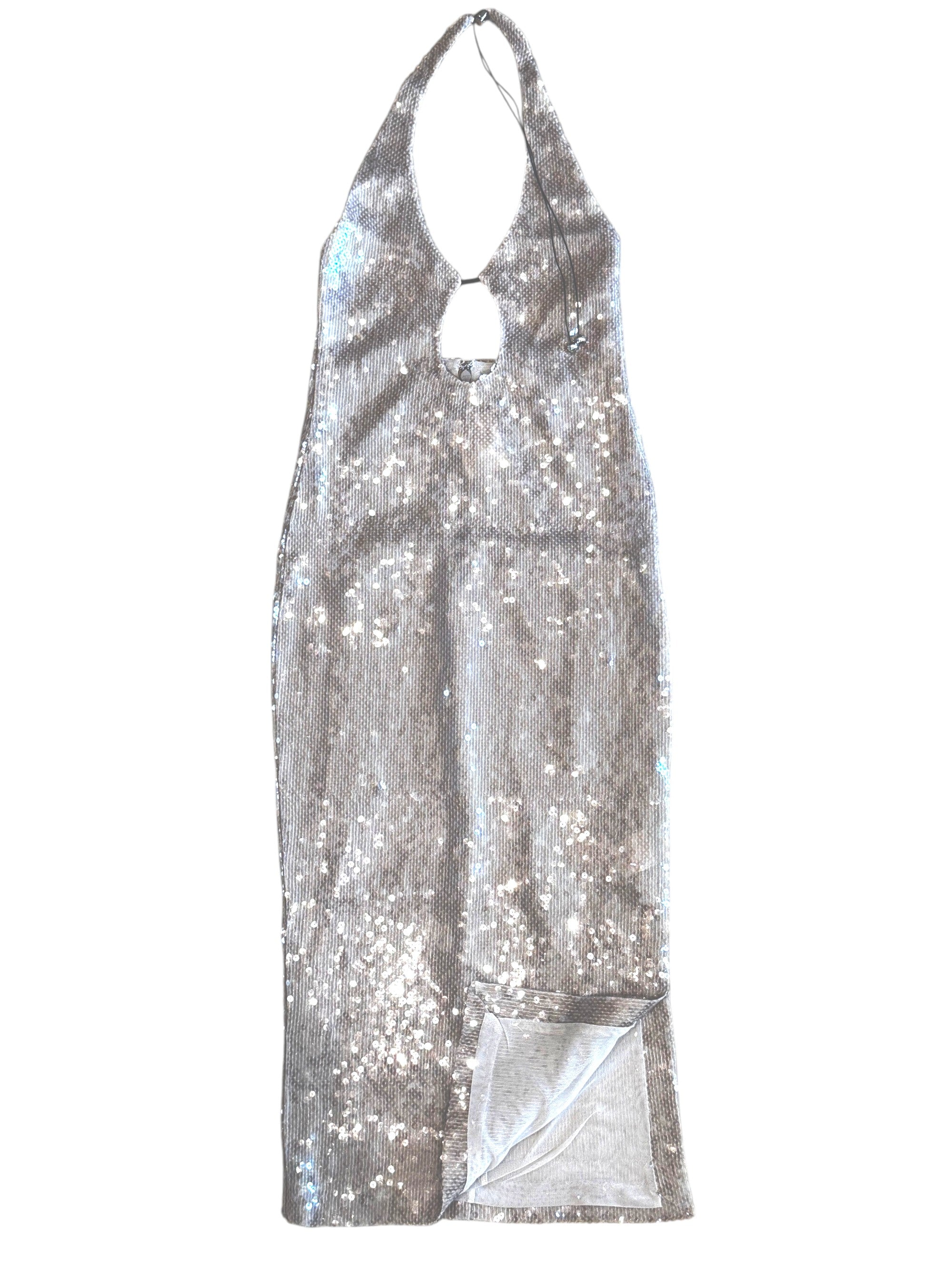 16 Arlington Sola Sequin-Embelished Midi Dress Size 12