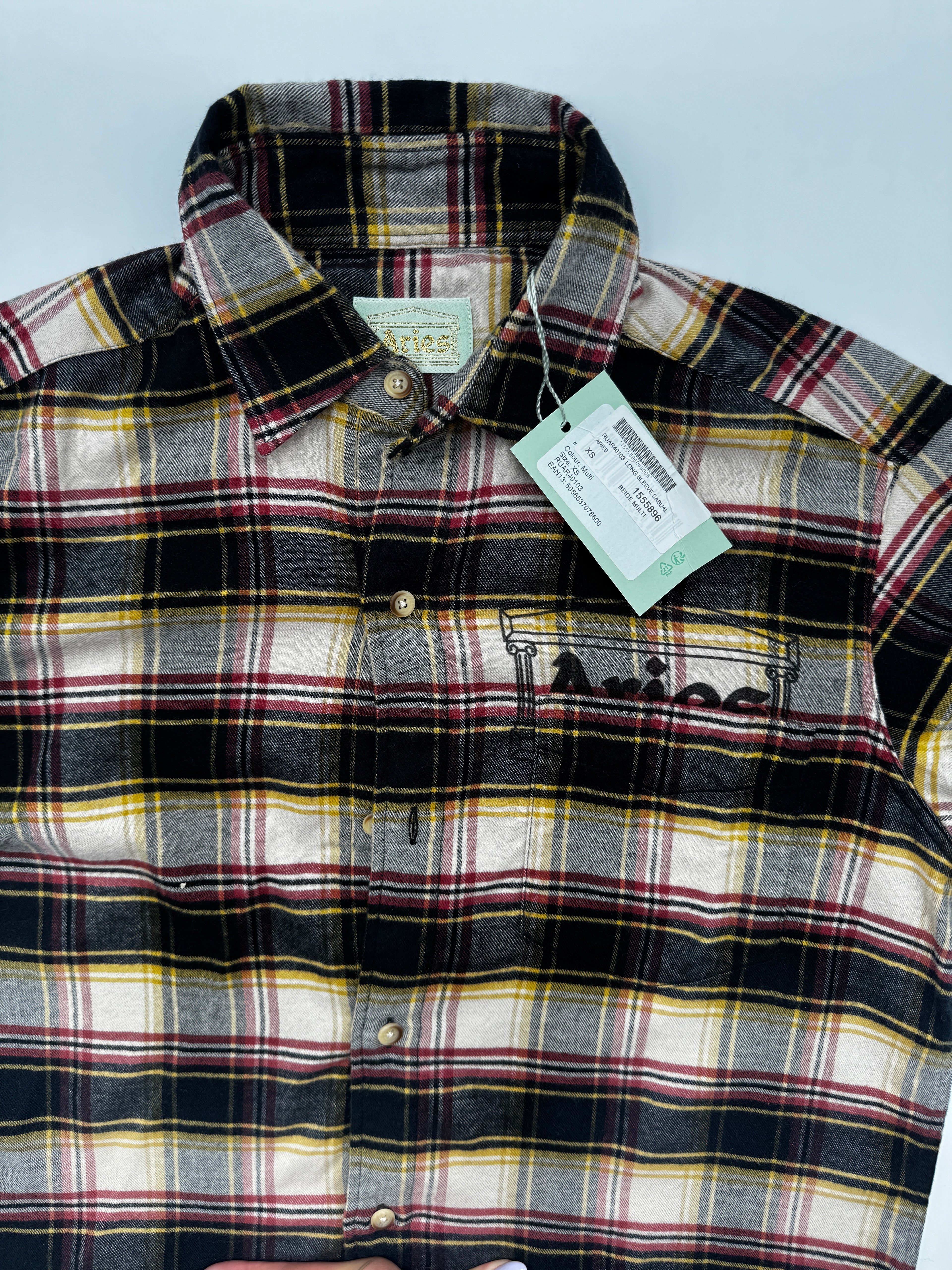 Aries Plaid Flannel Shirt Size XS