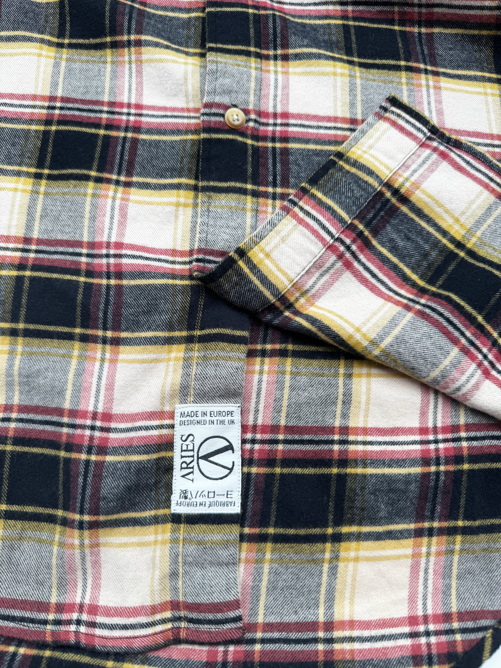 Aries Plaid Flannel Shirt Size XS