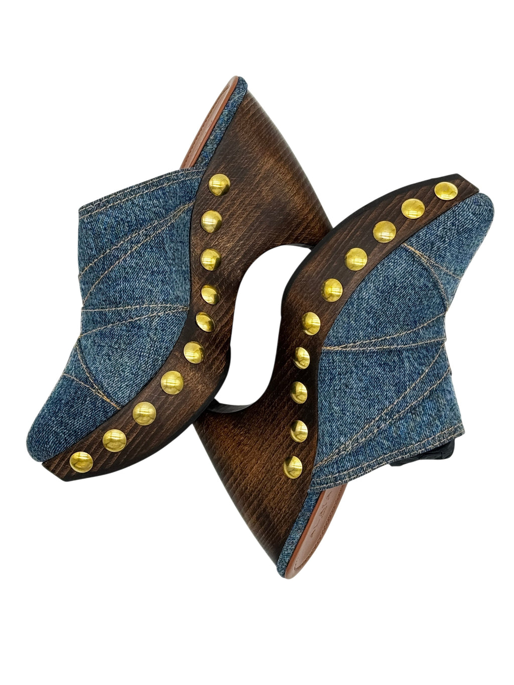 Alaïa Le Sabot Bleu Jeans Mules Size 7 UK