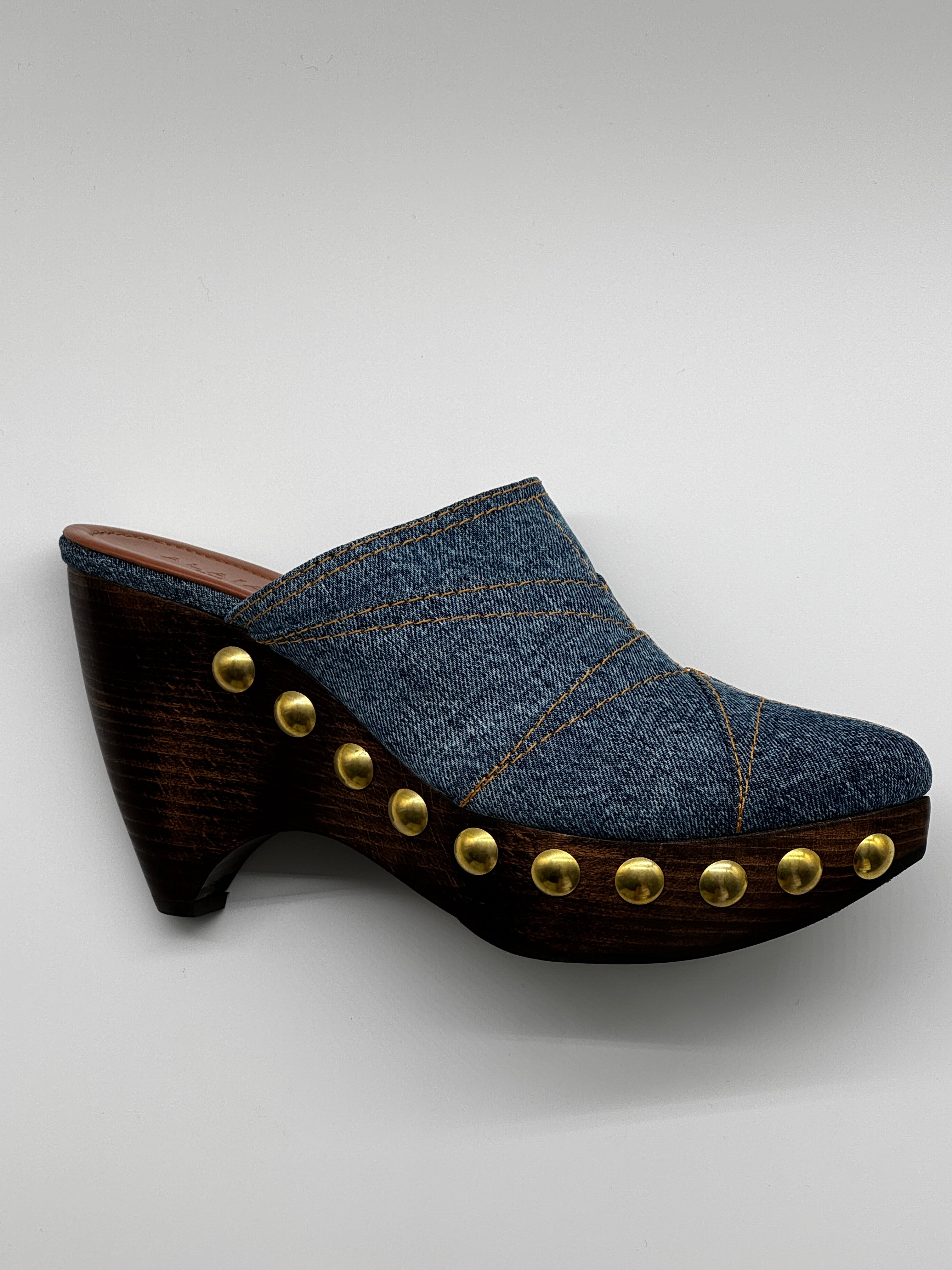 Alaïa Le Sabot Bleu Jeans Mules Size 7 UK