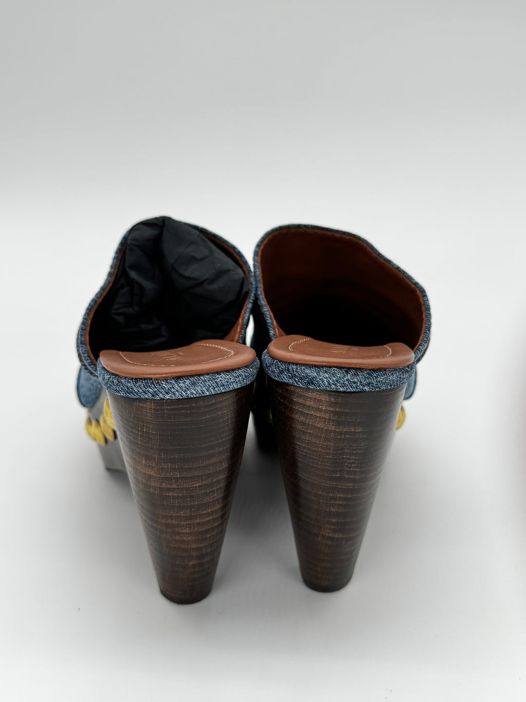 Alaïa Le Sabot Bleu Jeans Mules Size 7 UK