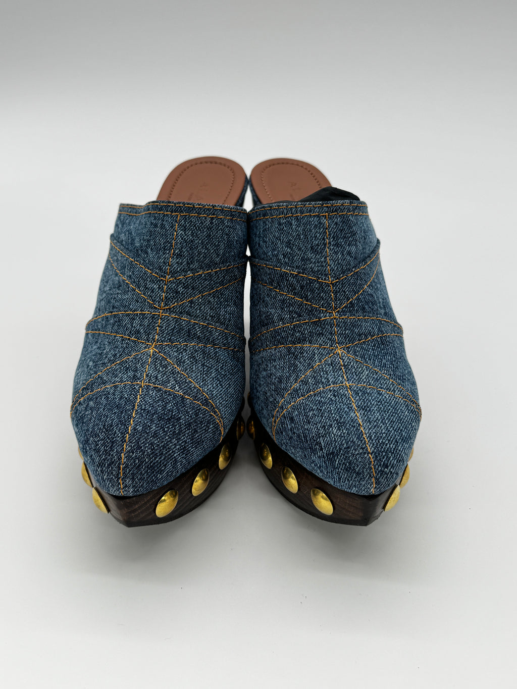Alaïa Le Sabot Bleu Jeans Mules Size 7 UK