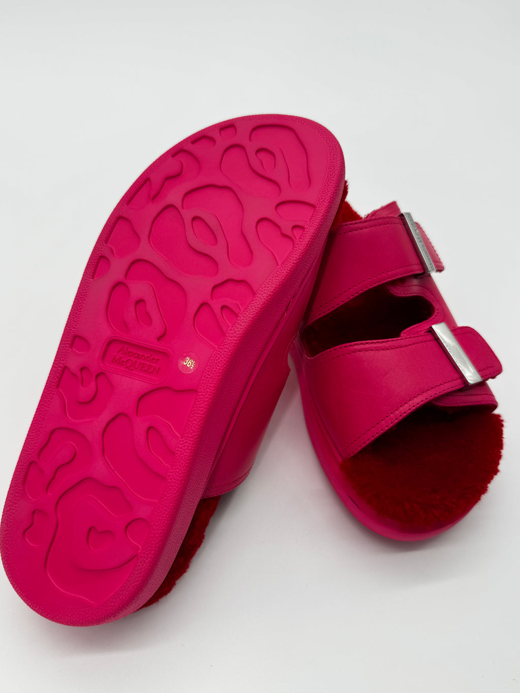Alexander McQueen Leather Mules Size 3.5UK