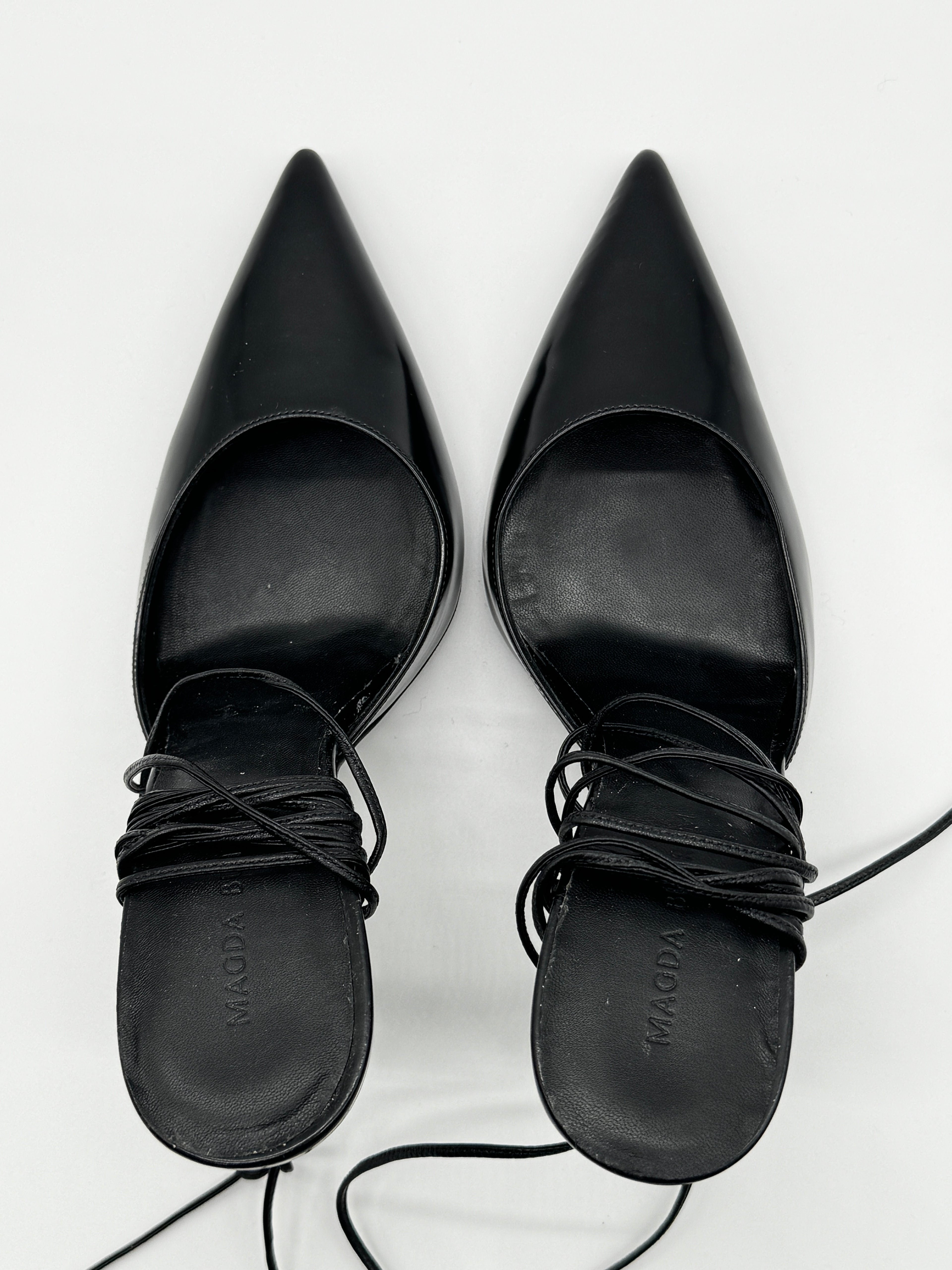 Magda Butrym Black Pointed Heels Size 4 UK