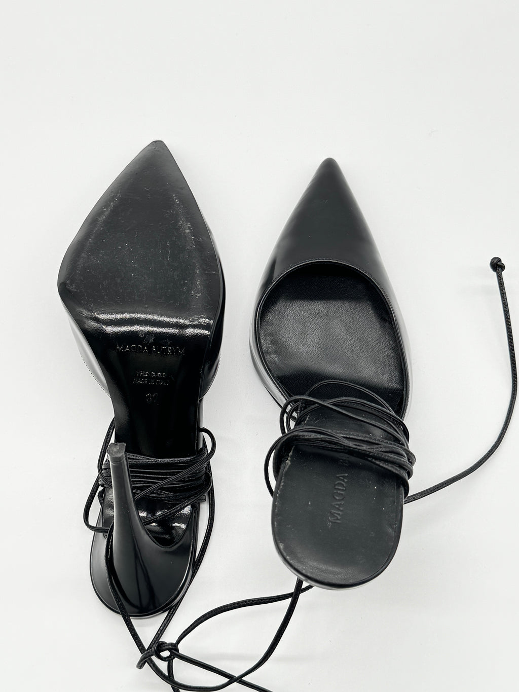 Magda Butrym Black Pointed Heels Size 4 UK