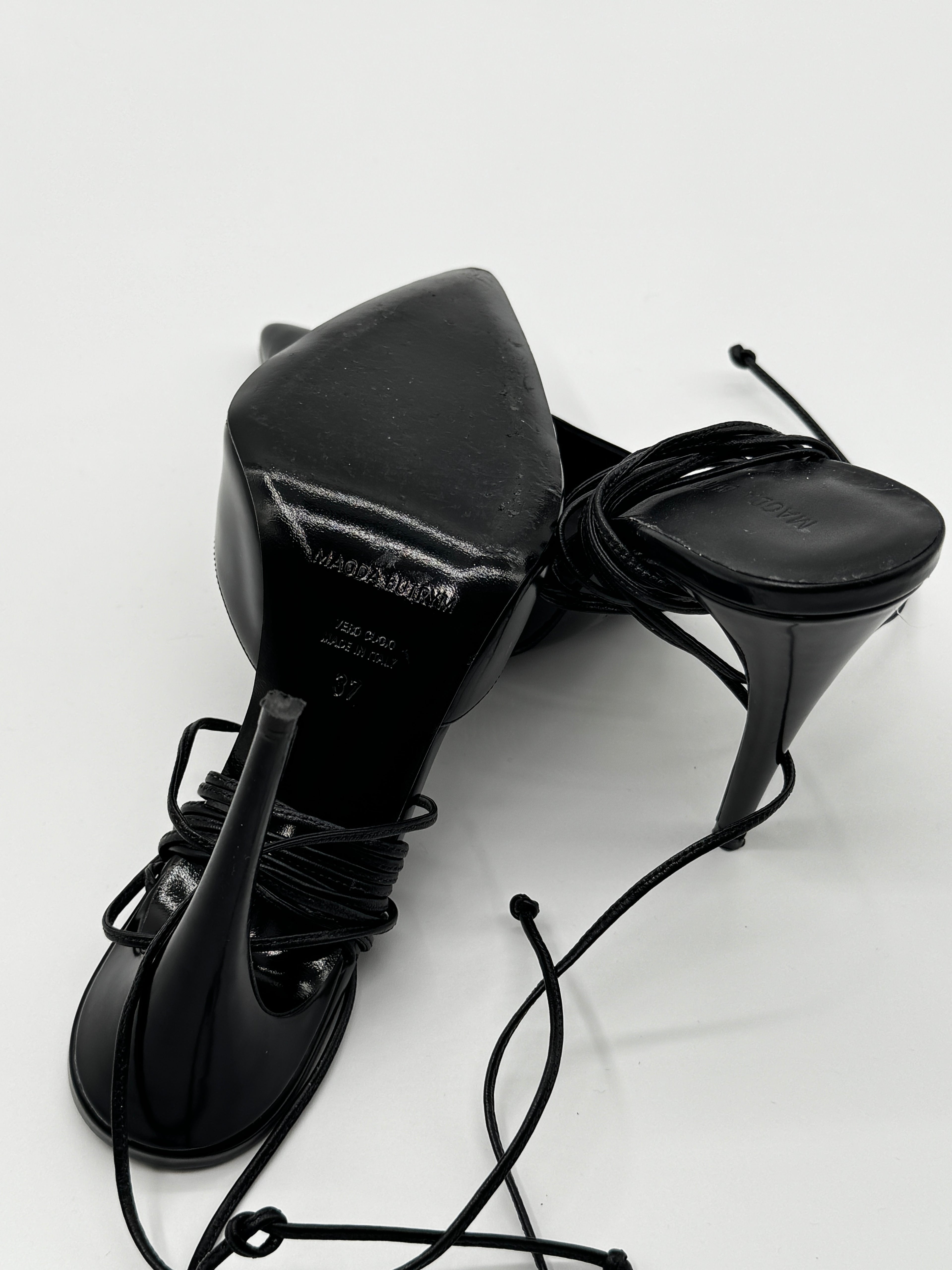 Magda Butrym Black Pointed Heels Size 4 UK