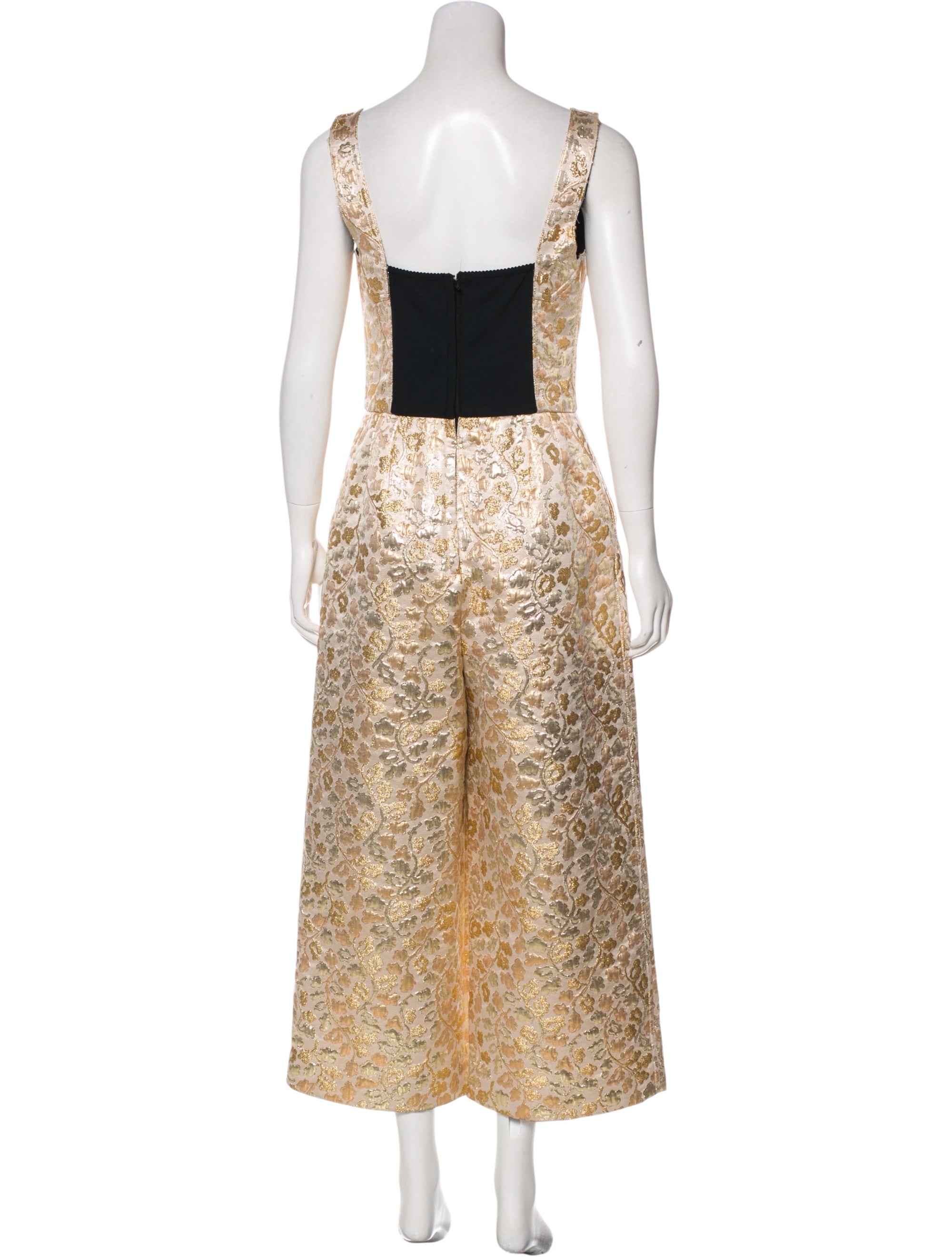 Dolce & Gabanna Metallic Brocade Jumpsuit Size 4 UK