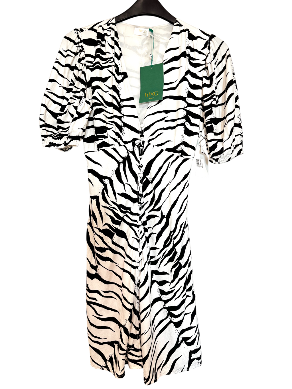 Rixo Zanita Zebra Print Mini Dress Size XXS