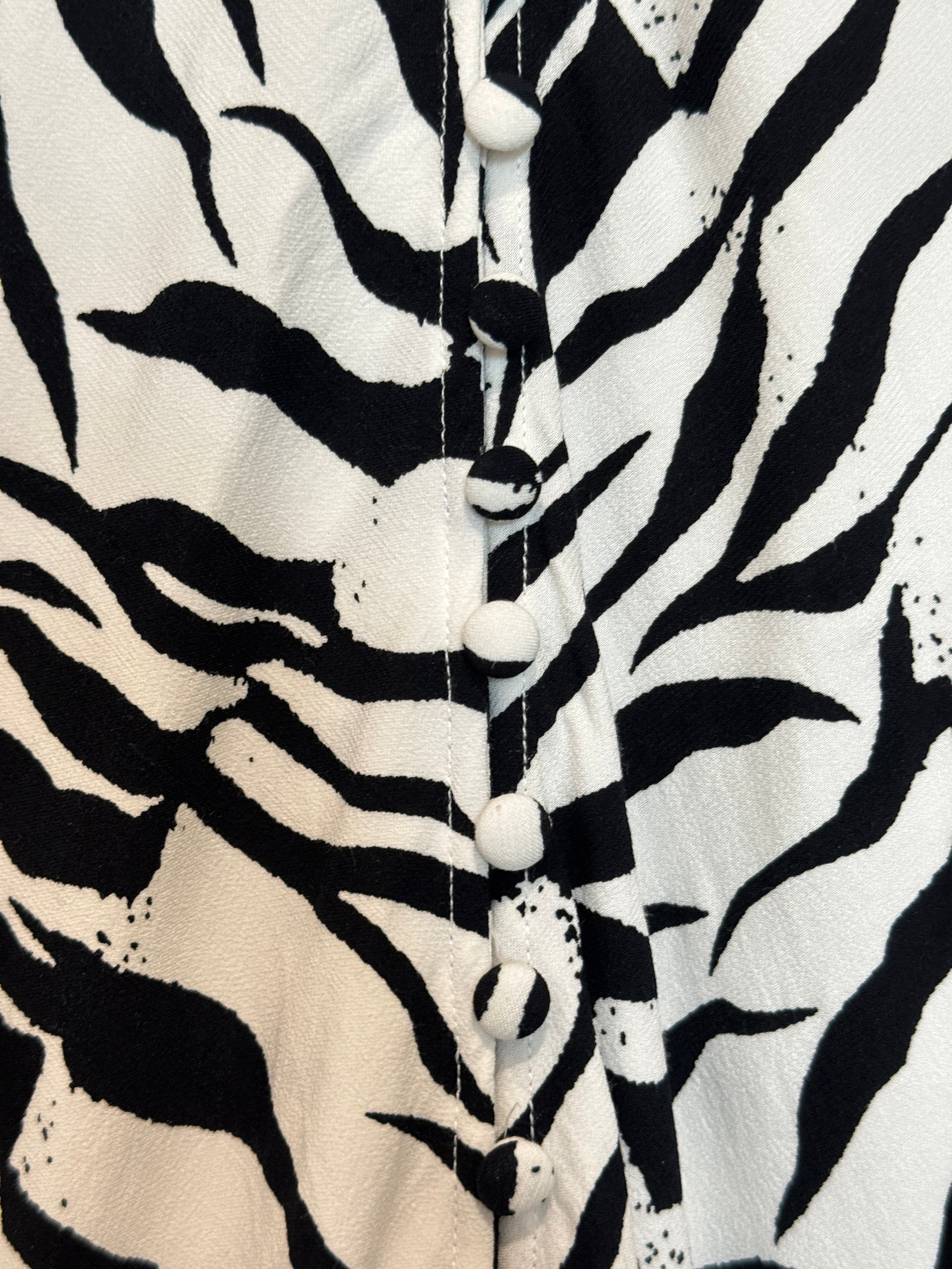 Rixo Zanita Zebra Print Mini Dress Size XXS