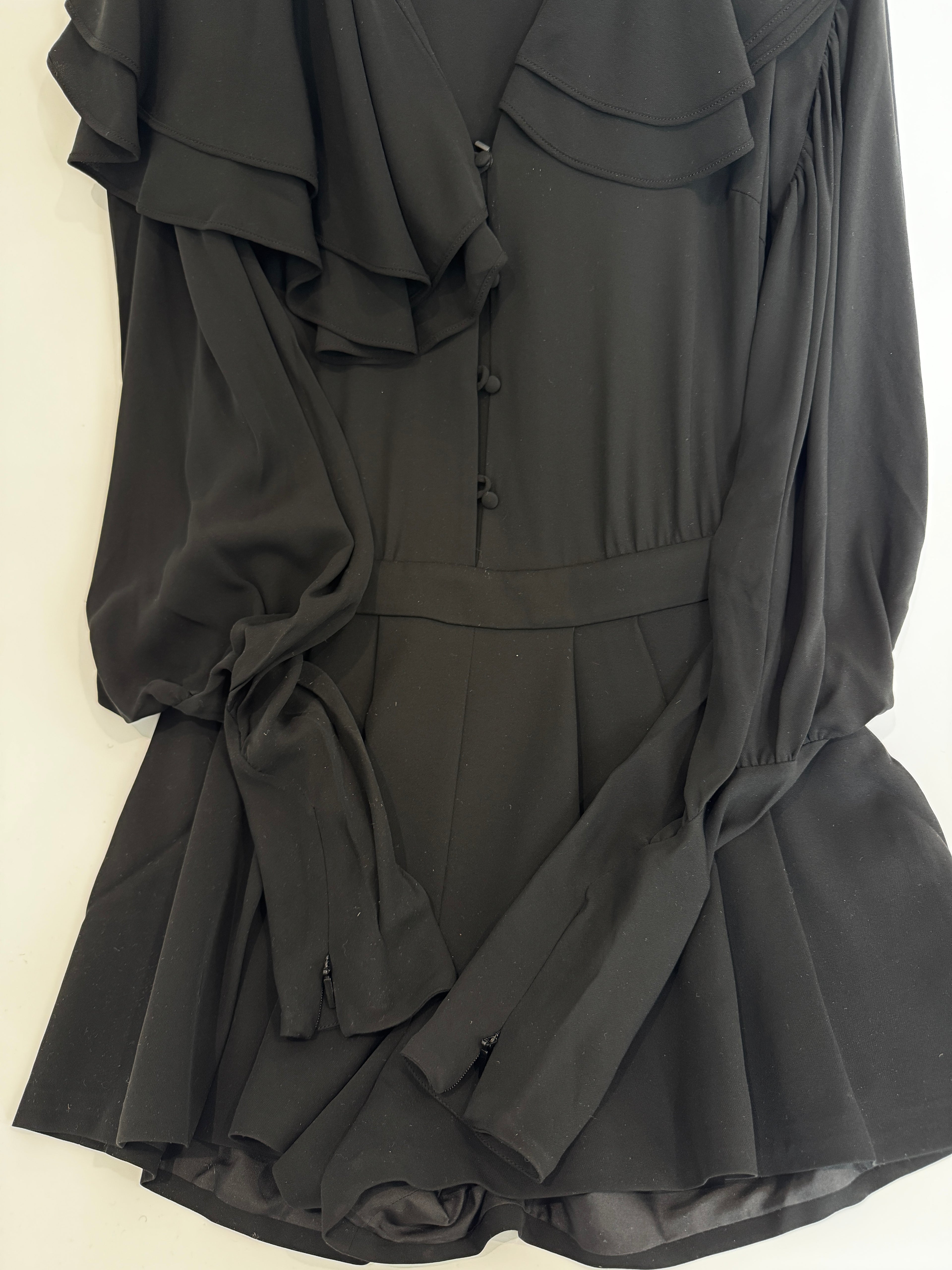Saint Laurent Silk V-Neck Playsuit Size 6UK