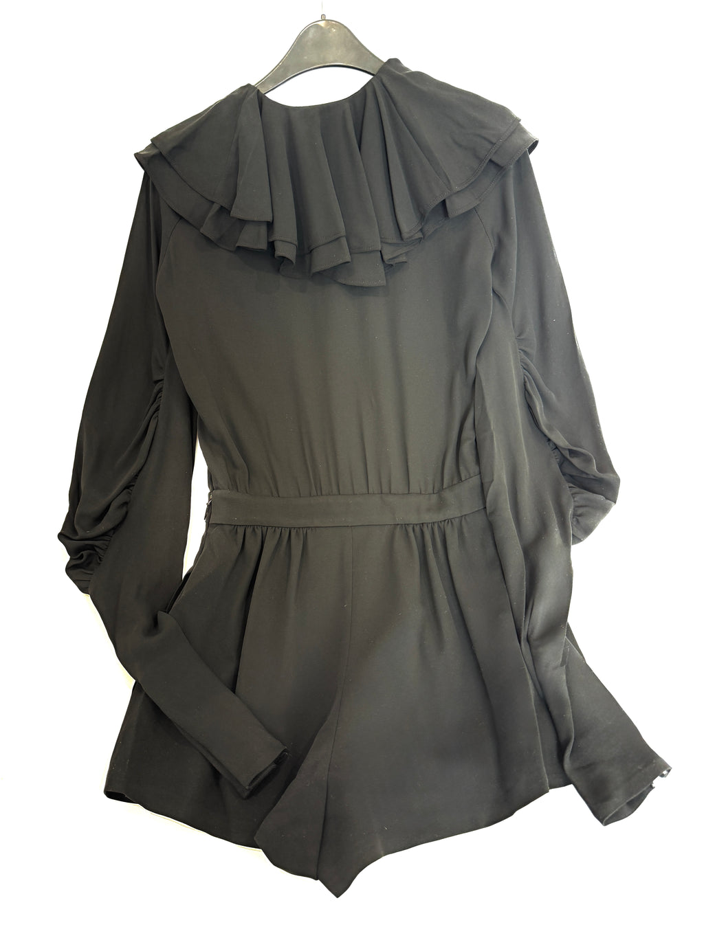 Saint Laurent Silk V-Neck Playsuit Size 6UK