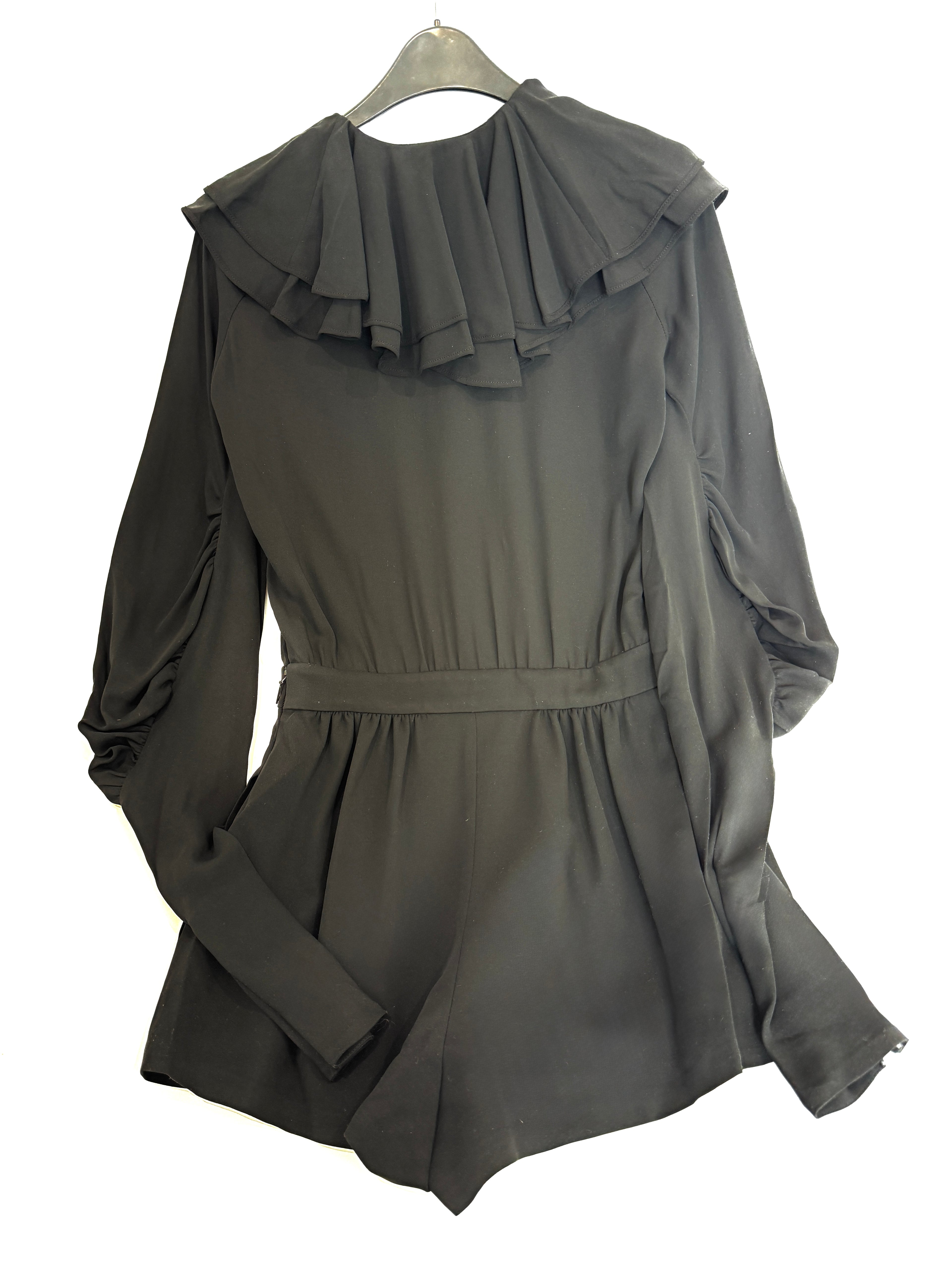 Saint Laurent Silk V-Neck Playsuit Size 6UK