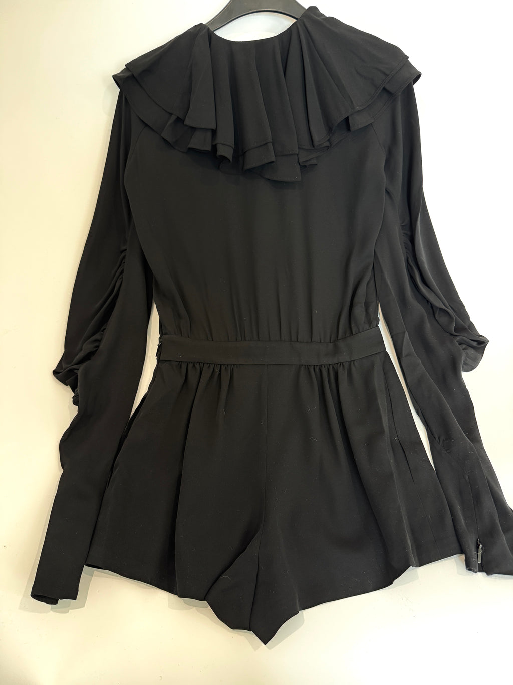 Saint Laurent Silk V-Neck Playsuit Size 6UK