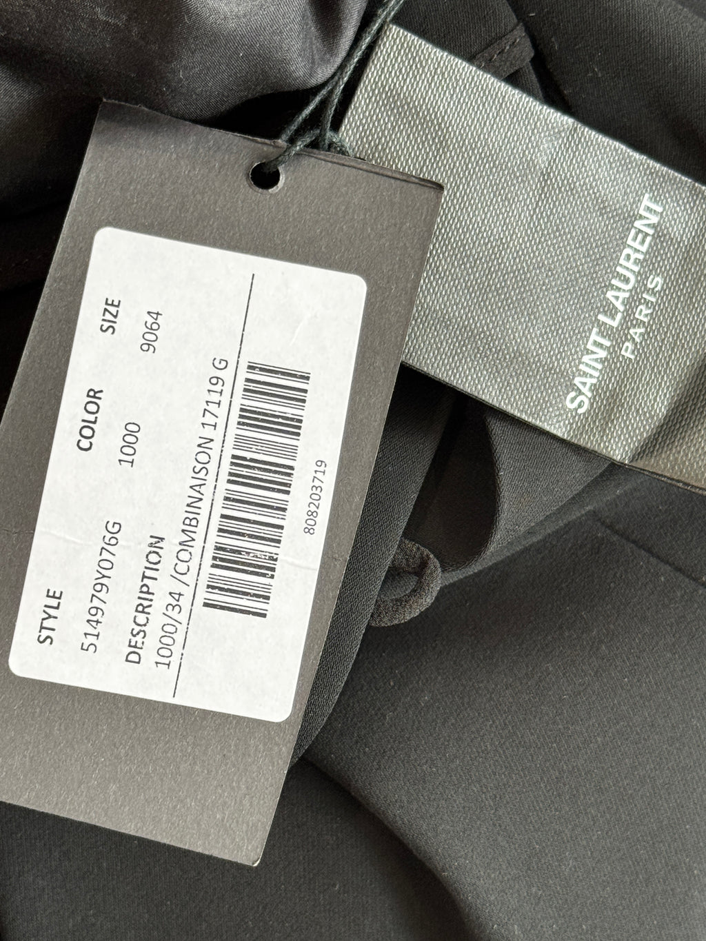 Saint Laurent Silk V-Neck Playsuit Size 6UK
