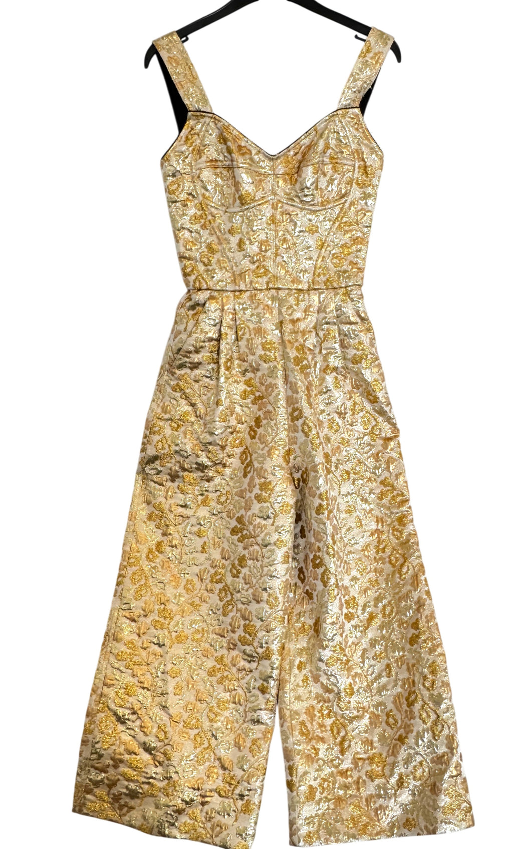 Dolce & Gabanna Metallic Brocade Jumpsuit Size 4 UK