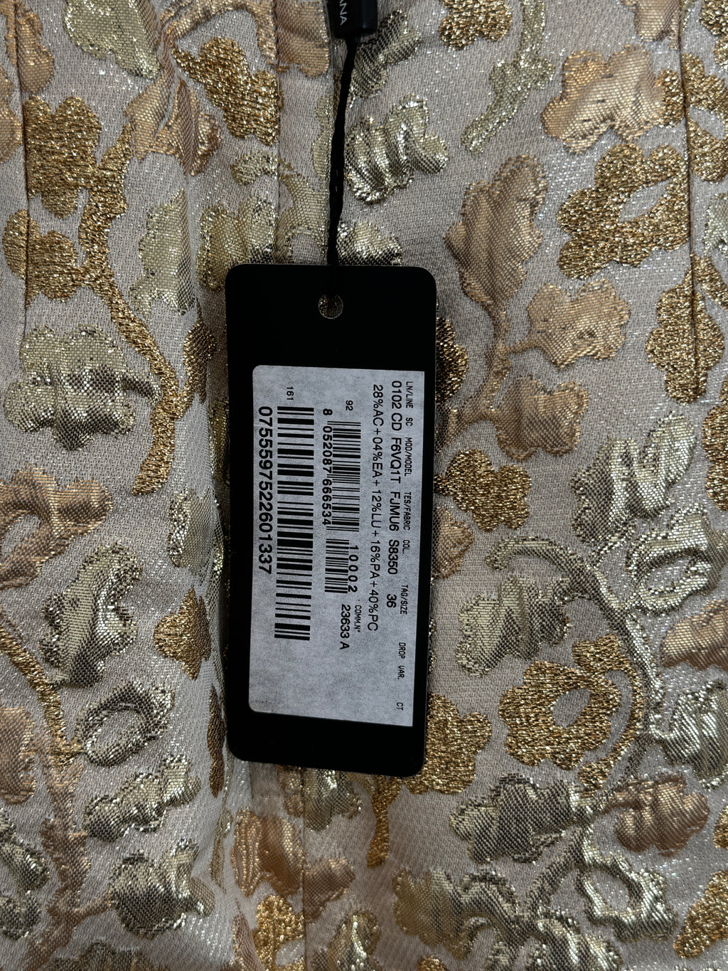 Dolce & Gabanna Metallic Brocade Jumpsuit Size 4 UK