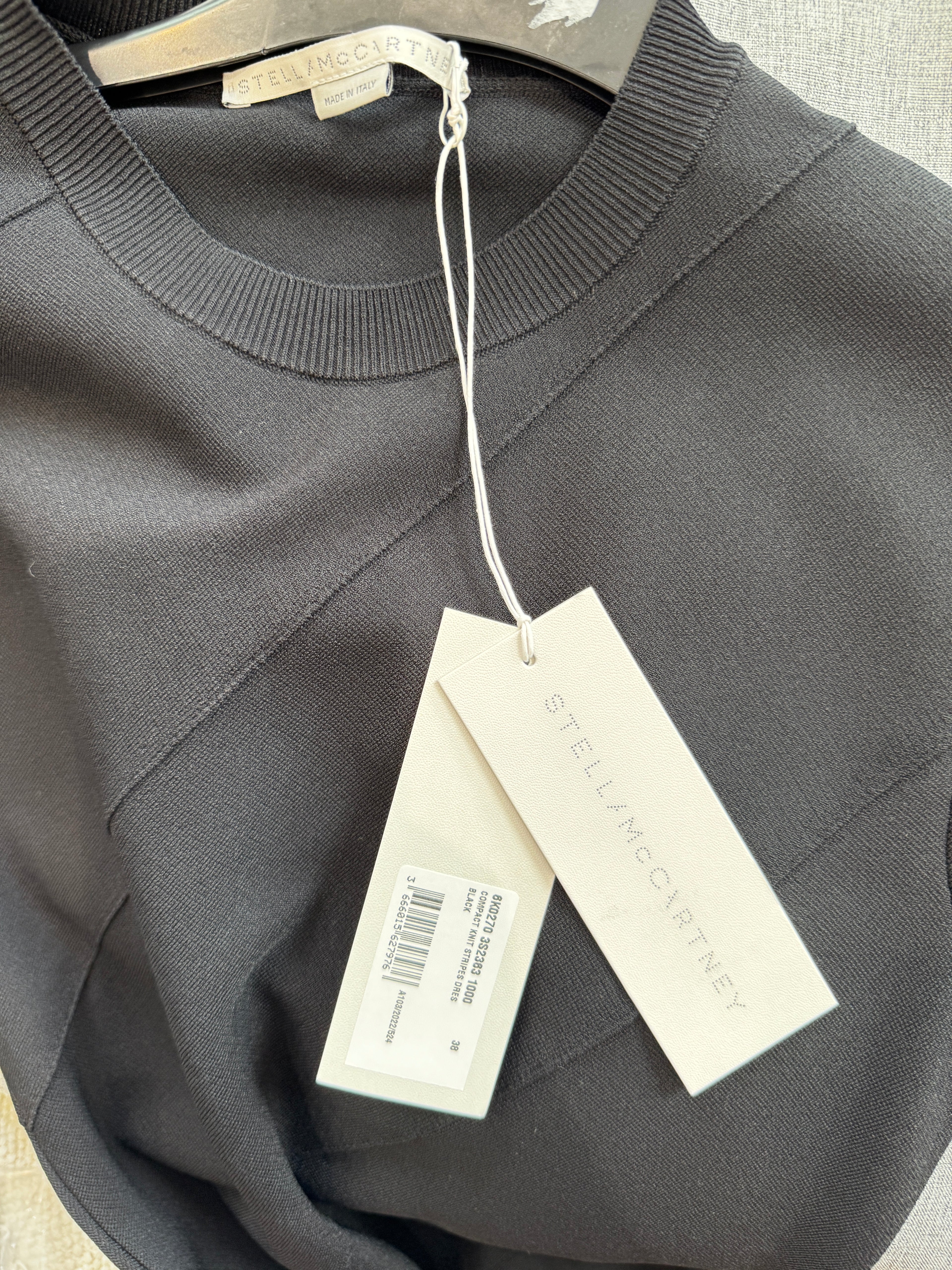 StellaMcCartney Lurex Rib Knit Midi Dress Size 10 UK
