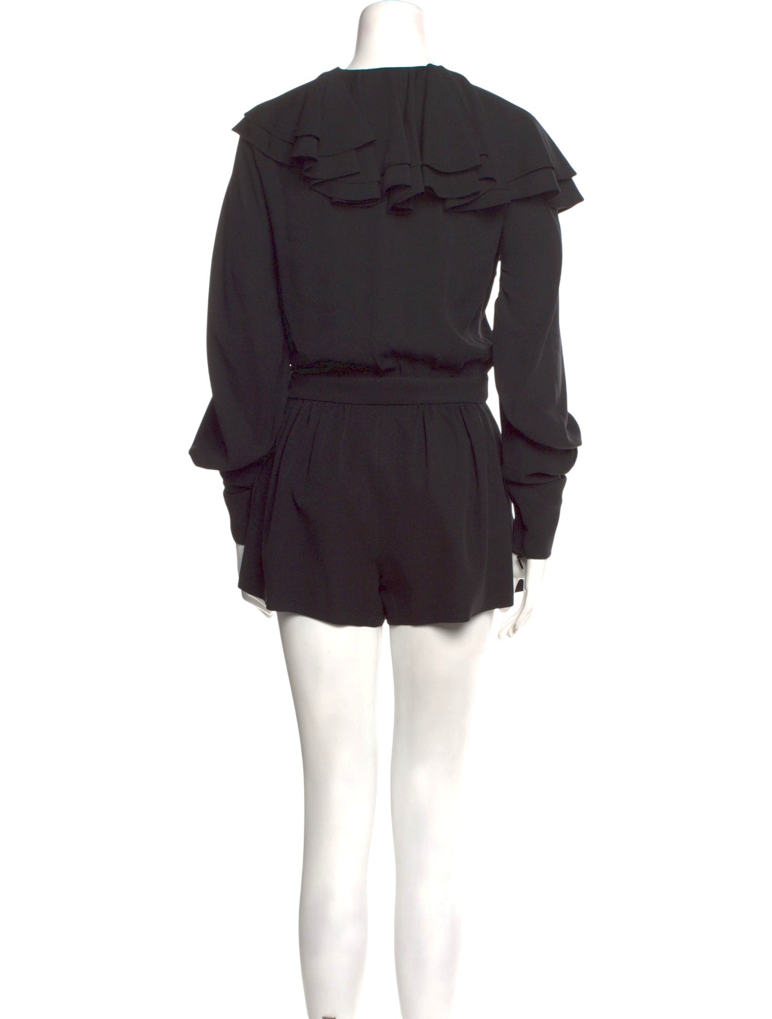 Saint Laurent Silk V-Neck Playsuit Size 6UK