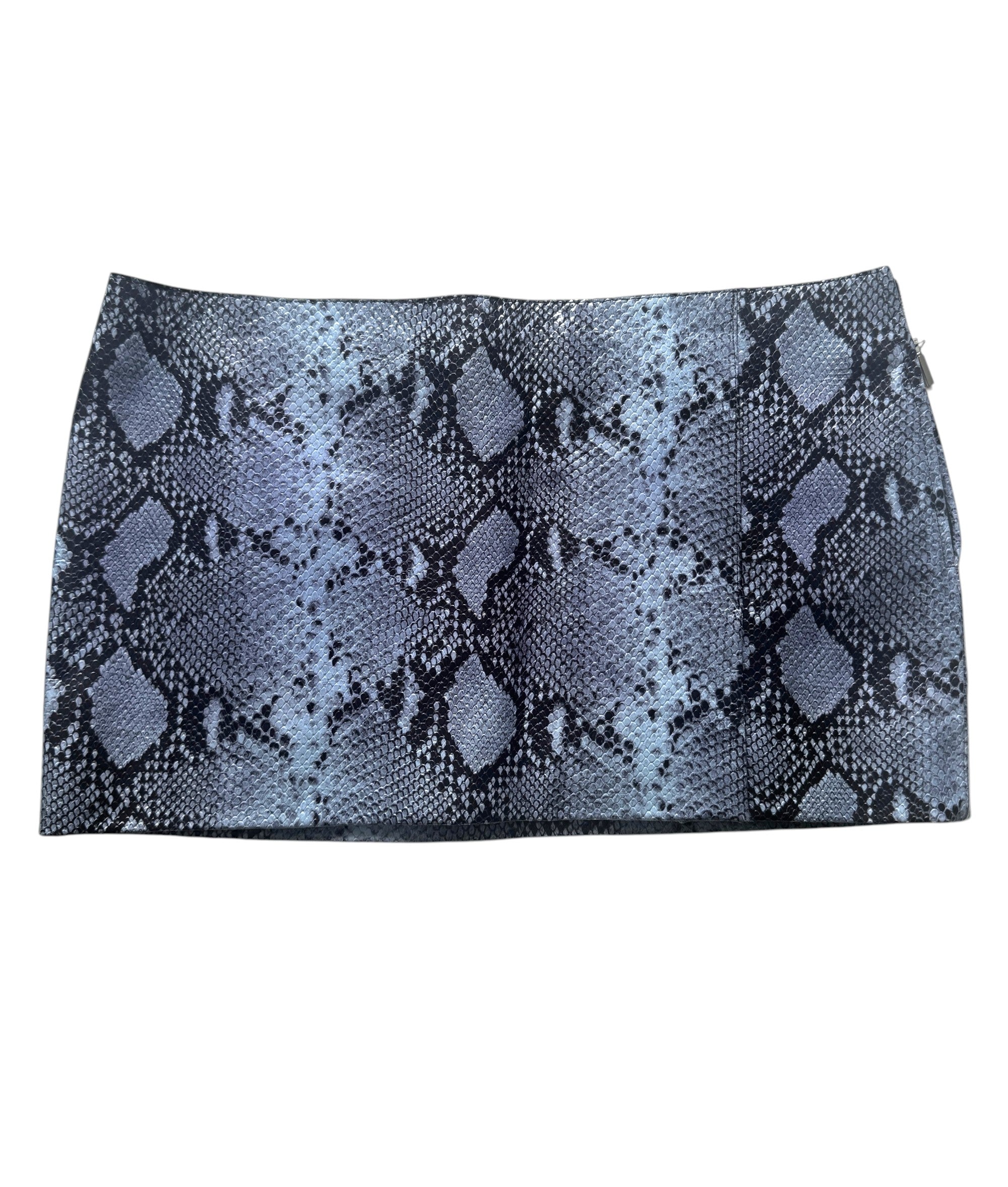 16 Arlington Minerva Snake Skin Effect Leather Mini Skirt Size 12 UK