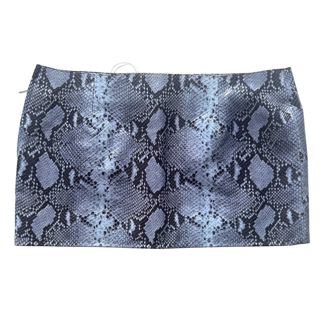 16 Arlington Minerva Snake Skin Effect Leather Mini Skirt Size 12 UK