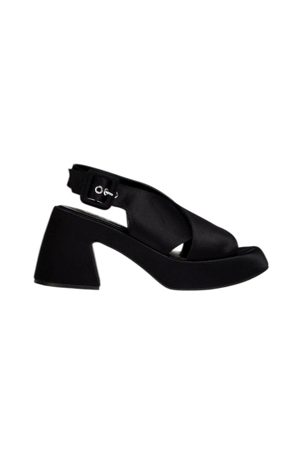 Ganni Satin Platform Slingback Sandals Size 5 UK
