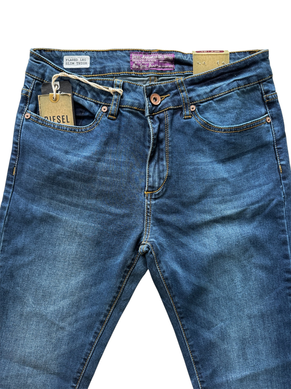 Diesel Dark Blue Bootcut Denim Jeans Size 28W
