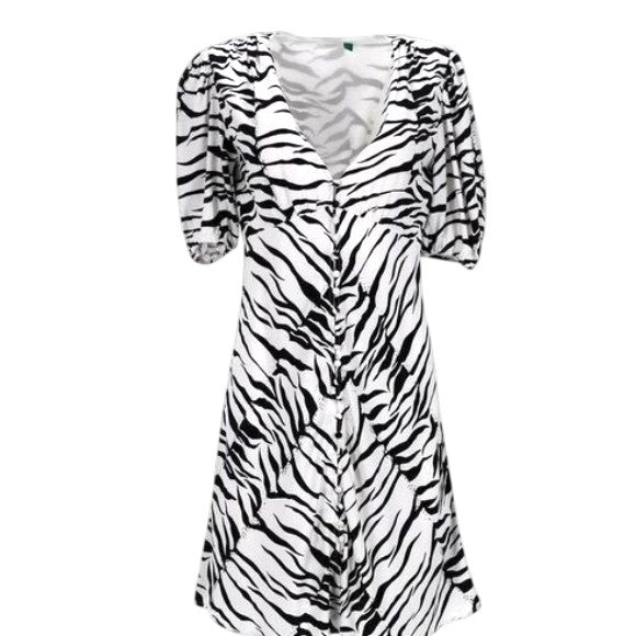 Rixo Zanita Zebra Print Mini Dress Size XXS