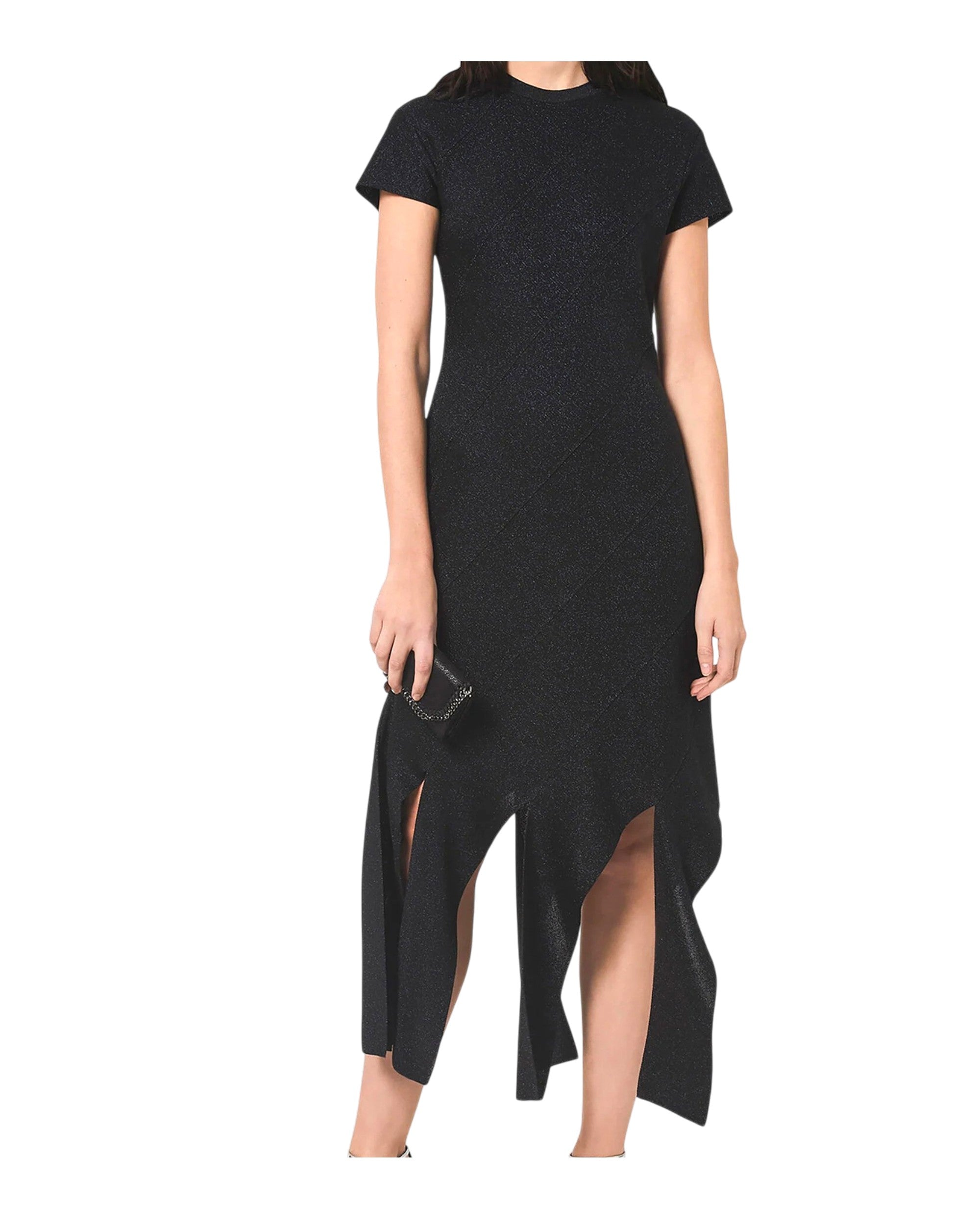 StellaMcCartney Lurex Rib Knit Midi Dress Size 10 UK