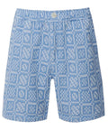 Wax London Blue Geo Dobby Kurt Shorts Size 32W