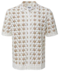 Wax London Porto Splash Crochet Shirt Ecru Size M