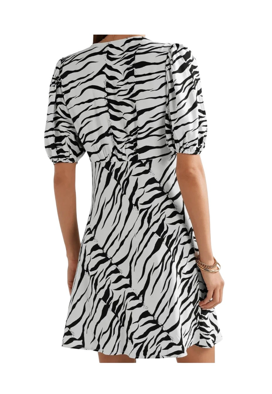 Rixo Zanita Zebra Print Mini Dress Size XXS