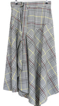Karen Millen Women's NEW Stripe Asymmetric Midi Belted Long Skirt Size 8 UK